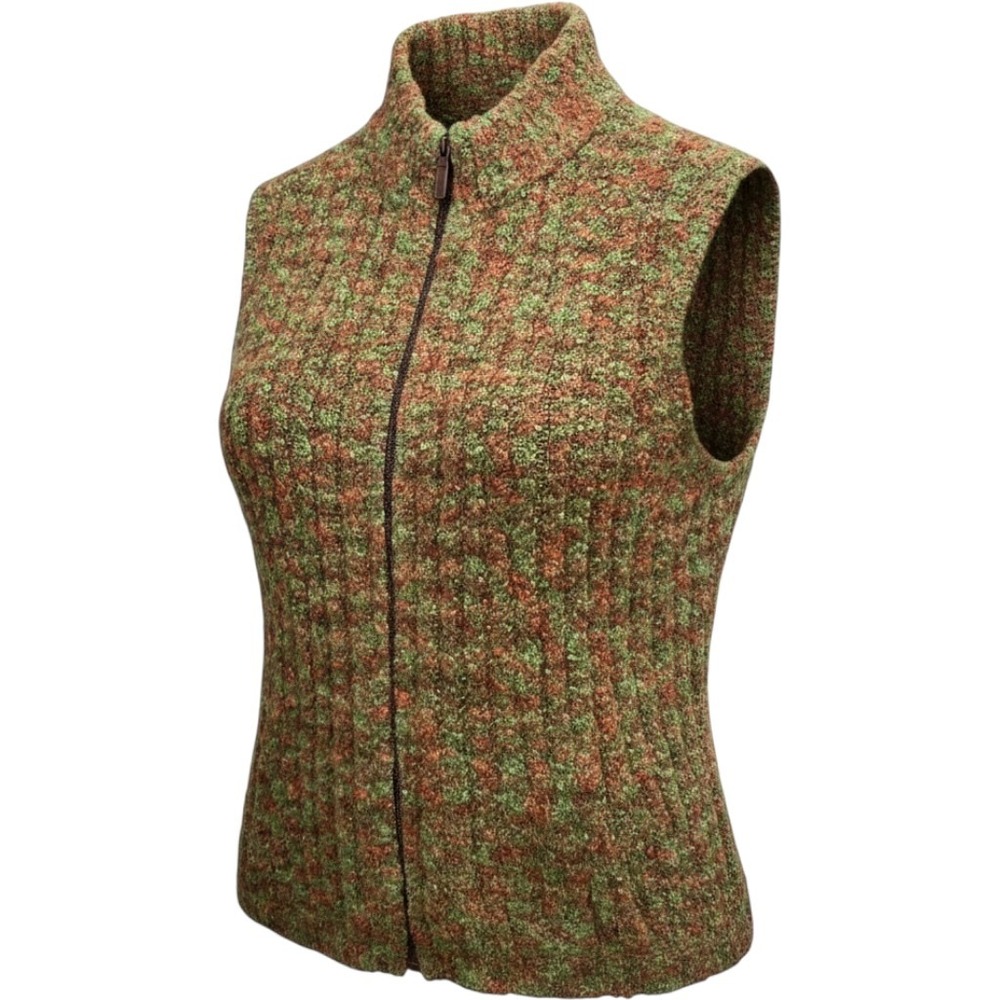 Woolrich Womens XL Petite Full Zip Knit Vest Wool Blend Indie Gorpcore Heritage